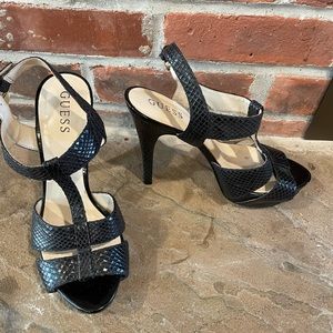 GUESS snakeskin heels